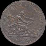 M�daille qui se vend cinq - sols � Paris chez Monneron patent� - Tranche: La confiance augmente la valeur - 5 sols 1792 - An IV - cuivre - �mise par Monneron pendant la R�volution fran�aise - avers
