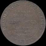 M�daille qui se vend cinq - sols � Paris chez Monneron patent� - Tranche: La confiance augmente la valeur - 5 sols 1792 - An IV - cuivre - �mise par Monneron pendant la R�volution fran�aise - revers