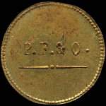 Jeton de 10 centimes émis par P. F. & O. (Perret Frères & Olivier) à Sain-Bel (69210 - Rhône) - avers