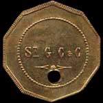 Jeton de 50 centimes émis par St G. C. & C. (St Gobain, Chauny & Cirey) à Sain-Bel (69210 - Rhône) - avers