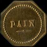 Jeton de Pain type 1 émis par St G. C. & C. (St Gobain, Chauny & Cirey) à Sain-Bel (69210 - Rhône) - revers