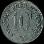 Jeton de 10 centimes 1921 �mis par l'Union Commerciale et Industrielle de Saint-Andr�-de-l'Eure (27220 - Eure) - revers