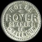 Jeton de 12 &frac12; centimes �mis par l'H�tel Royer � Saint-Andr�-de-Chalencon (43130 - Haute-Loire) - avers