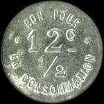 Jeton de 12 &frac12; centimes �mis par l'H�tel Royer � Saint-Andr�-de-Chalencon (43130 - Haute-Loire) - revers