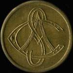 Jeton de 50 centimes �mis par CSA (Casino de Saint-Aubin) � Saint-Aubin-sur-Mer (14750 - Calvados) - avers