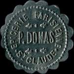 Jeton de 10 centimes �mis par l'Epicerie Parisienne P.Domas � Saint-Claude (39200 - Jura) - avers