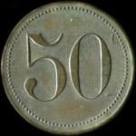 Jeton de 50 centimes �mis par la Maison du Peuple � Saint-Claude (39200 - Jura) - revers