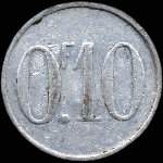 Jeton de 10 centimes �mis par le Grand Caf� Am�ricain � Saint-Claude (39200 - Jura) - revers