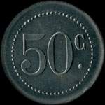 Jeton de 50 centimes �mis par Buclet - 3, Rue Royale � Saint-Cloud (92210 - Hauts-de-Seine) - revers