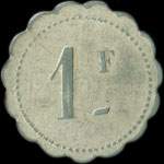 Jeton de 1 franc �mis par le Caf� de la T�te Noire � Saint-Cloud (92210 - Hauts-de-Seine) - revers