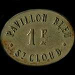 Jeton de 1 franc �mis par le Pavillon Bleu � Saint-Cloud (92210 - Hauts-de-Seine) - avers