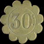 Jeton de 30 centimes �mis par P�coul - Saint-Cloud (92210 - Hauts-de-Seine) - revers