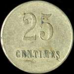 Jeton de 25 centimes �mis par le Cercle Agricole � Saint-Cyr-sur-Mer (83270 - Var) - revers
