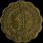 Jeton de 1 franc émis par la Société Générale des Forges et Ateliers de Saint-Denis (93200 - Seine-Saint-Denis) - avers