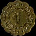 Jeton de 1 franc �mis par la Soci�t� G�n�rale des Forges et Ateliers de Saint-Denis (93200 - Seine-Saint-Denis) - revers