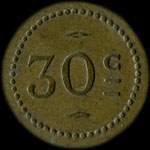Jeton de 30 centimes �mis par le Caf� Terminus � Saint-Di� (88100 - Vosges) - revers
