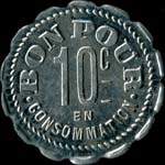 Jeton de 10 centimes �mis par le Caf� Terminus � Saint-Di� (88100 - Vosges) - revers