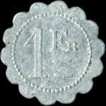 Jeton de 1 franc 1911 �mis par L'Alliance de Saint-Di� (88100 - Vosges) - revers