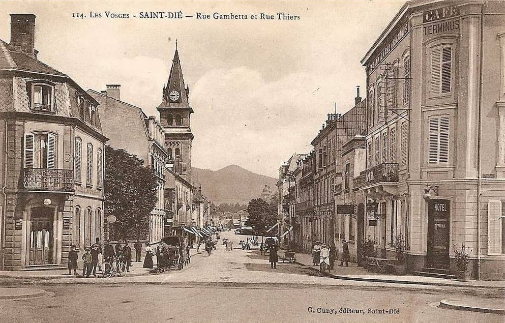 Les Vosges - Saint-Di� - Rue Gambetta et Rue Thiers - C.Cuny, �diteur, Saint-Di�