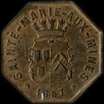 Jeton de Une Choppe - 1857 �mis par la Brasserie Alsacienne � Sainte-Marie-aux-Mines (68160 - Haut-Rhin) - avers