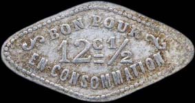 Jeton de 12 1/2 centimes �mis par le Caf� Masson � Sainte-Sigol�ne (43600 - Haute-Loire) - avers