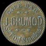 Jeton de 10 centimes �mis par le Caf� Bar J. Grumod - St-Fons (69190 - Rh�ne) - avers
