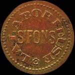 Jeton de 5 centimes �mis par La Laborieuse - St-Fons (69190 - Rh�ne) - avers
