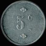 Jeton de 5 centimes �mis par la Ville de Saint-Germain-en-Laye (78100 - Yvelines) - revers