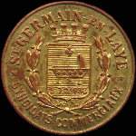Jeton en laiton de 5 centimes 1918 �mis par l'Union du Commerce & de l'Industrie de Saint-Germain-en-Laye (78100 - Yvelines) - avers