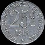 Jeton de 25 centimes 1918 �mis par l'Union du Commerce & de l'Industrie de Saint-Germain-en-Laye (78100 - Yvelines) - revers