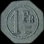 Jeton de n�cessit� de 1 franc �mis par l'E.M.C.M. � Saint-Hippolyte-du-Fort (30170 - Gard) - revers