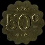 Jeton de n�cessit� de 50 centimes �mis par l'Ecole Militaire - Coop�rative � Saint-Hippolyte-du-Fort (30170 - Gard) - revers