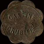 Jeton de 1 franc �mis par la Cantine Crubill� � Saint-L� (50000 - Manche) - avers