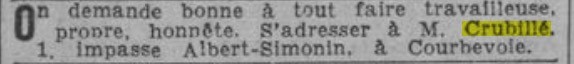 Paris-Soir du 6 octobre 1937 - Crubill� recrute