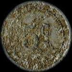 Jeton de 5 centimes �mis par l'U. M (Union Mara�ch�re) � Saint-Marcel (71380 - Sa�ne-et-Loire) - revers