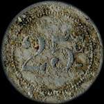 Jeton de 25 centimes �mis par l'U. M (Union Mara�ch�re) � Saint-Marcel (71380 - Sa�ne-et-Loire) - revers