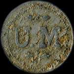 Jeton de 1 franc �mis par l'U. M (Union Mara�ch�re) � Saint-Marcel (71380 - Sa�ne-et-Loire) - avers