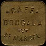 Jeton de 50 centimes �mis par le Caf� Dougada � Saint-Marcel-sur-Aude (11120 - Aude) - avers