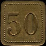 Jeton de 50 centimes �mis par le Caf� Dougada � Saint-Marcel-sur-Aude (11120 - Aude) - revers