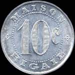Jeton de 10 centimes émis par la Maison Rigail à Saint-Mathieu-de-Tréviers (34270 - Hérault) - avers