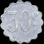 Jeton de 30 centimes émis par la Maison Rigail à Saint-Mathieu-de-Tréviers (34270 - Hérault) - revers