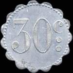 Jeton de 30 centimes �mis par la Maison Rigail � Saint-Mathieu-de-Tr�viers (34270 - H�rault) - revers