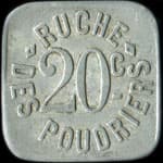 Jeton de 20 centimes émis par la Ruche des Poudriers à Saint-Médard-en-Jalles (33160 - Gironde) - avers
