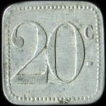 Jeton de 20 centimes �mis par la Ruche des Poudriers � Saint-M�dard-en-Jalles (33160 - Gironde) - revers