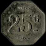 Jeton de 25 centimes émis par la Maison du Peuple de Penhoët de Saint-Nazaire (44600 - Loire-Atlantique) - revers