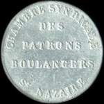 Jeton de 1/4 décime (type rond) émis par la Chambre Syndicale des Patrons Boulangers - St-Nazaire (44600 - Loire-Atlantique) - avers