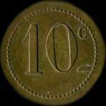 Jeton de 10 centimes émis par la Ligue - St-Nazaire (44600 - Loire-Atlantique) - revers