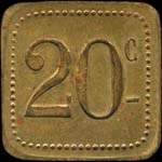 Jeton de 20 centimes émis par la Ligue - St-Nazaire (44600 - Loire-Atlantique) - revers