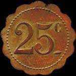 Jeton de 25 centimes émis par la Ligue - St-Nazaire (44600 - Loire-Atlantique) - revers