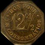 Jeton de 12 &frac12; centimes en laiton �mis par le Caf� Colly � St-Paul-en-Cornillon (42240 - Loire) - revers
